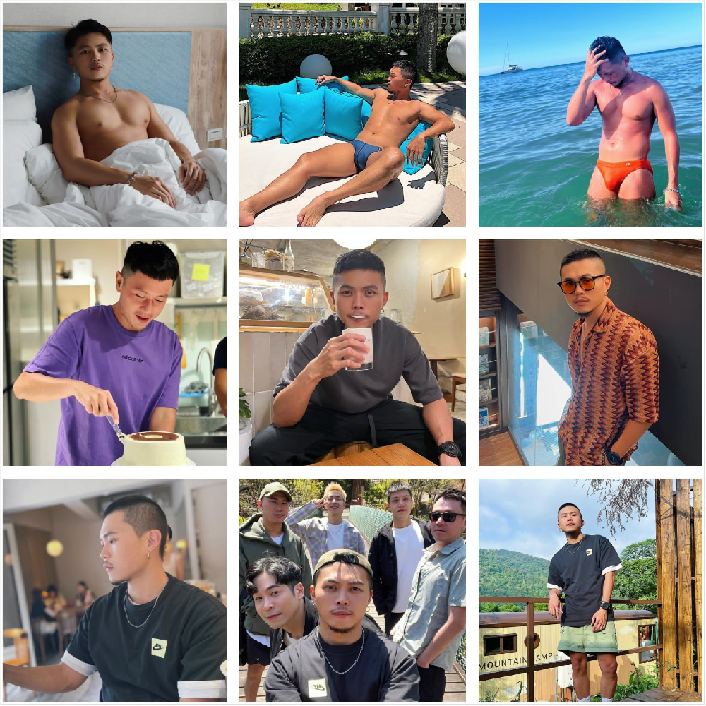 (编号sg58)  #台湾  轻熟年轻帅哥  腹肌男  生活日常  半裸照  朋友聚会  做蛋糕  下午茶  旅游  743张照片37个视频  #带博主ig